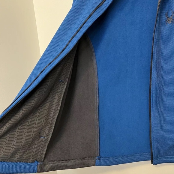 Spyder Foremost Full-Zip Jacket Sweatshirt Blue & Black medium - Picture 5 of 9